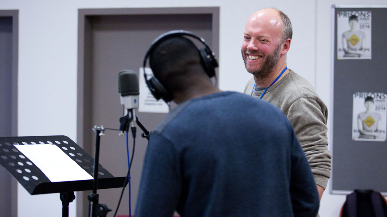 People in a music studio