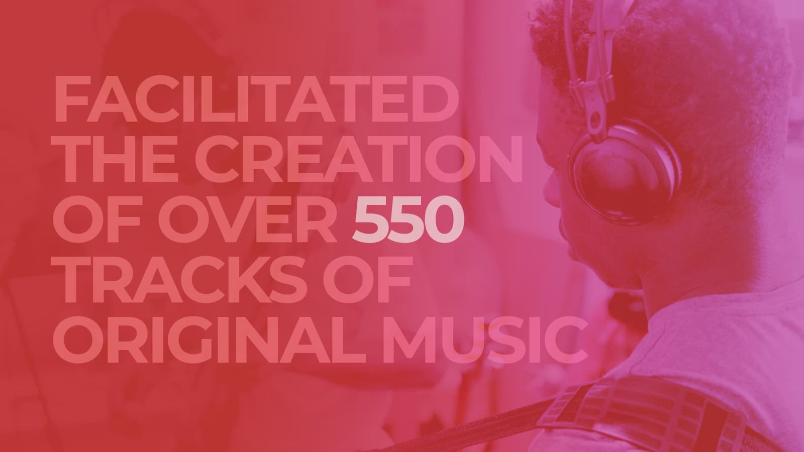 Facilitated the creation of over 550 Tracks of original music.