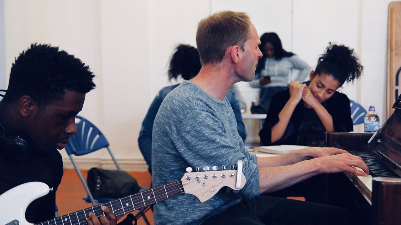 People in a music studio