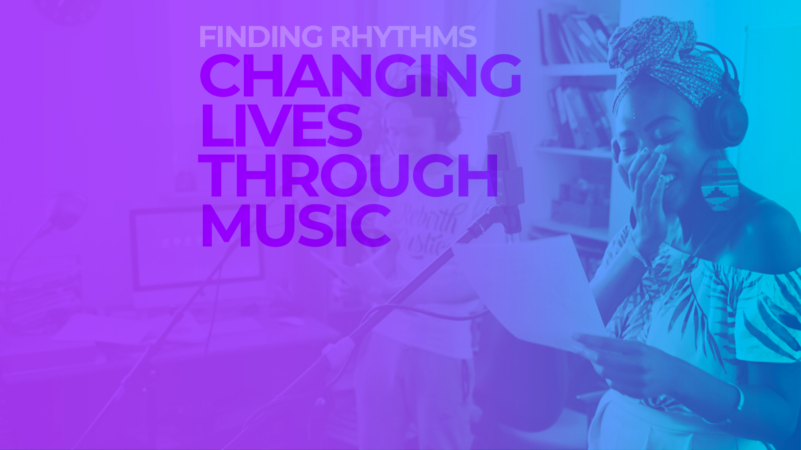 Finding Rhythms Hero Purple Poster